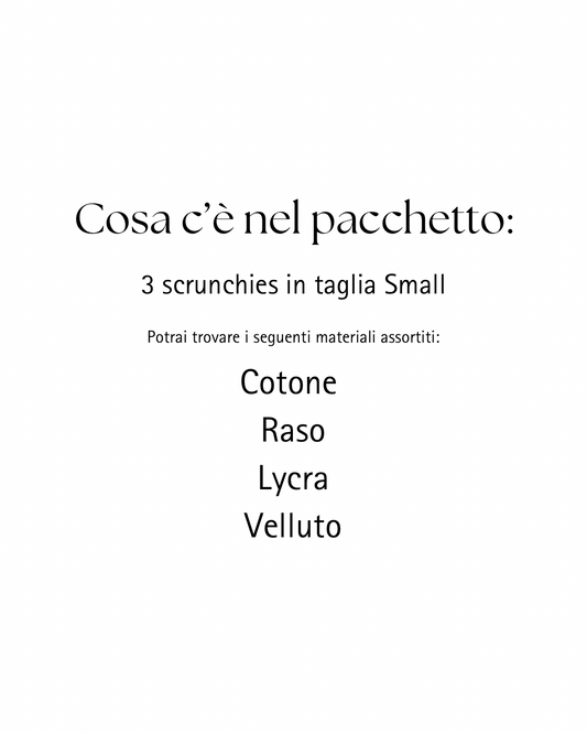 Mystery 3-pack scrunchie taglia Small