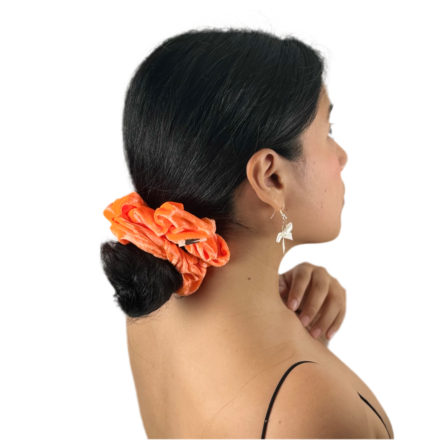 Scrunchie Orange Samt Super