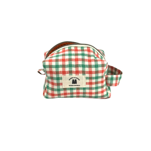 Beauty-case artigianale in velluto e cotone | Collezione primavera Bloom