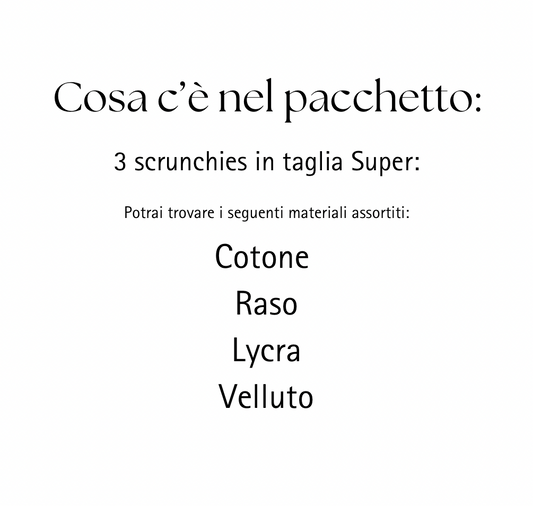 Mystery 3-pack scrunchie taglia Super