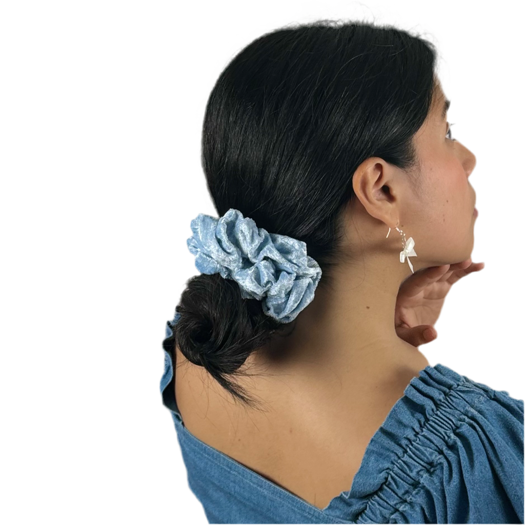 Scrunchie Babyblauer Samt Super