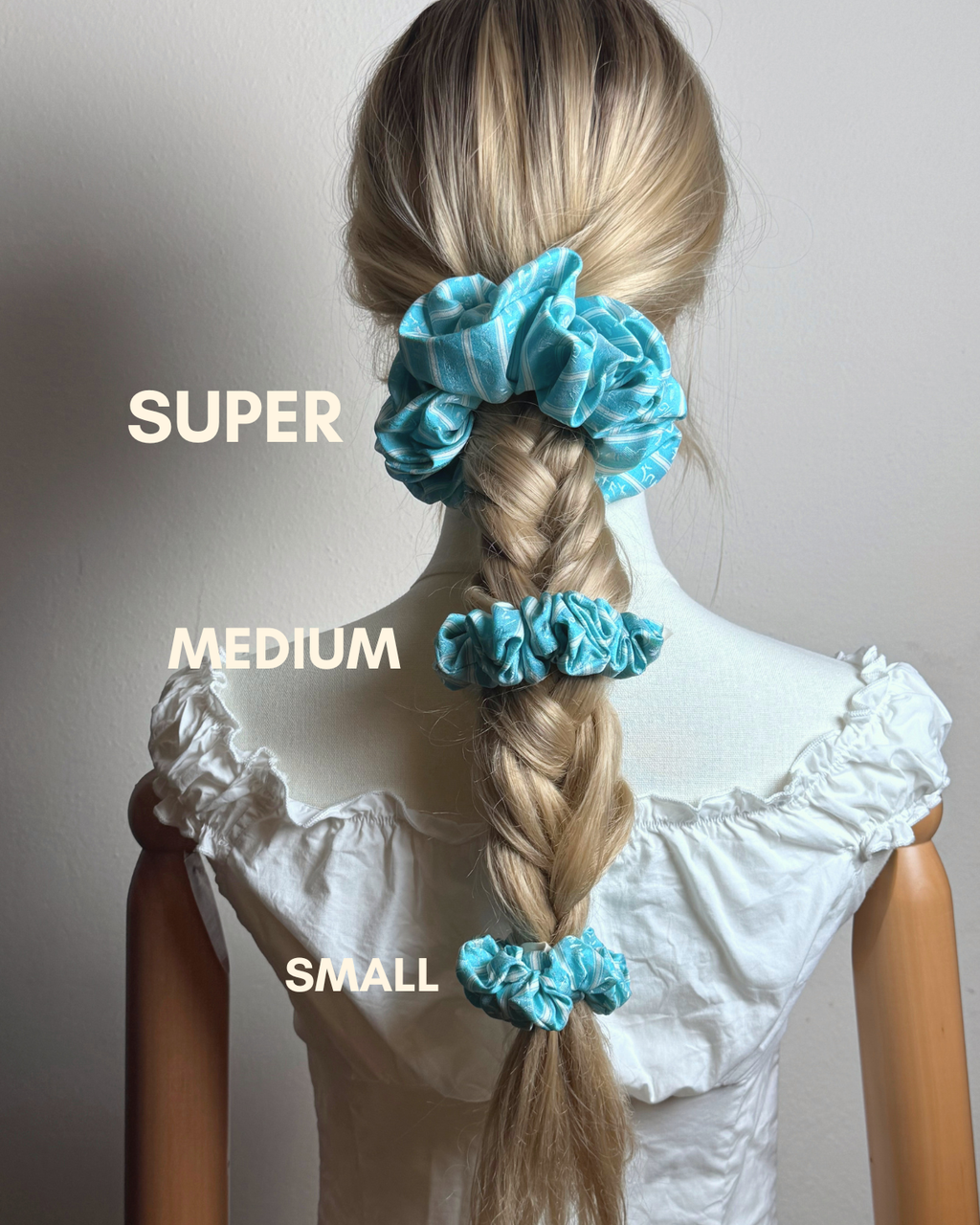 Celeste — Scrunchie turchese fantasia