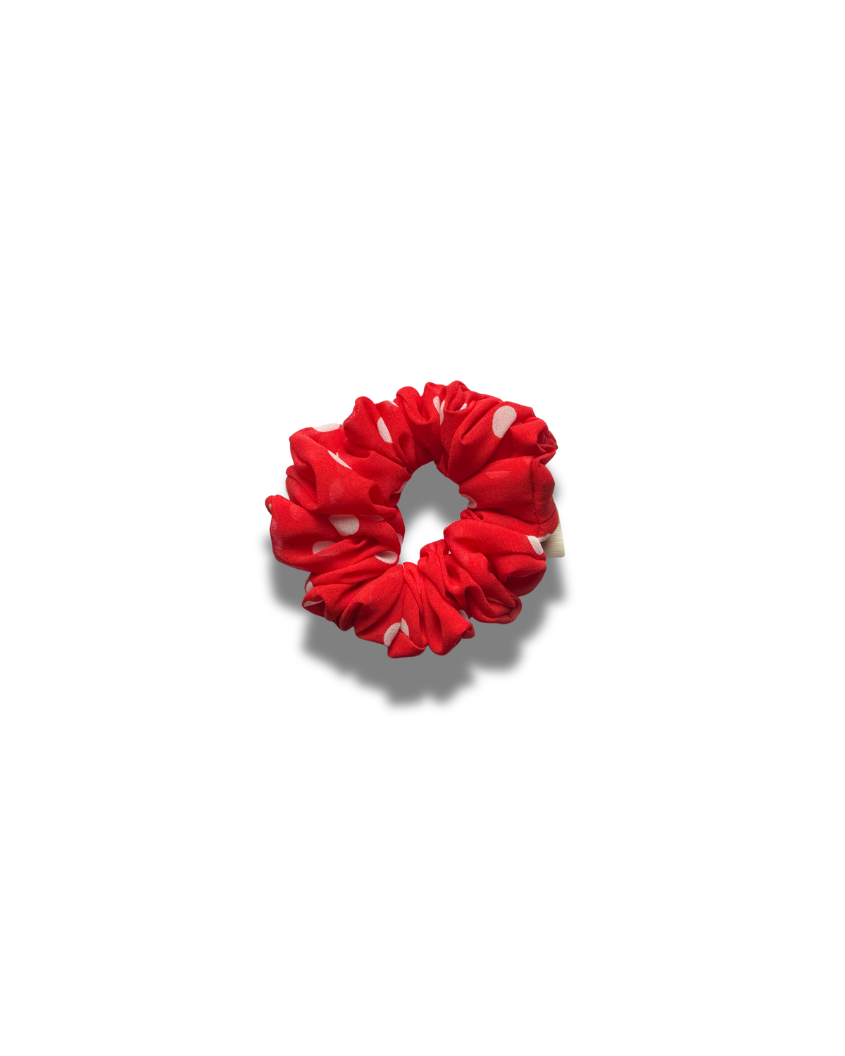 Colette — Scrunchie rosso a pois