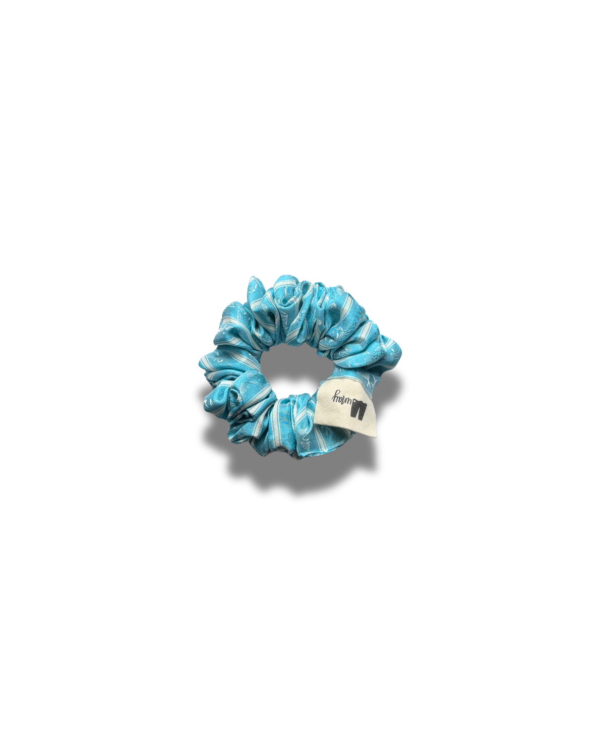 Celeste — Scrunchie turchese fantasia