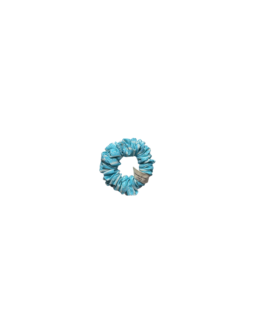 Celeste — Scrunchie turchese fantasia
