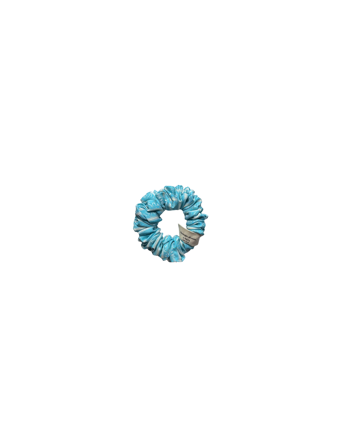 Celeste — Scrunchie turchese fantasia