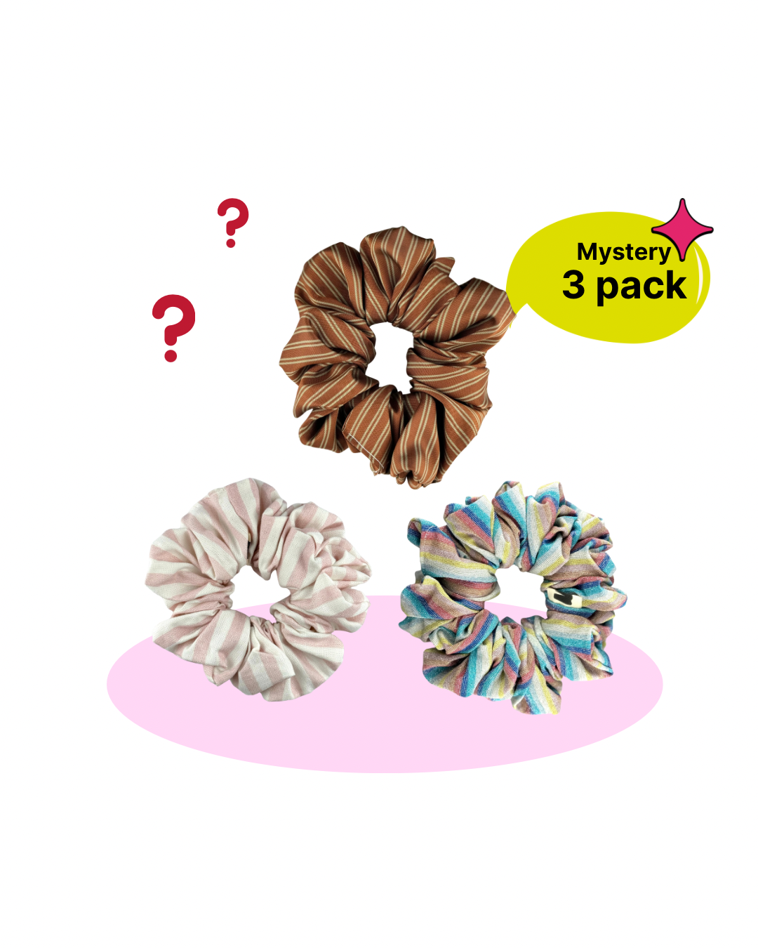 Mystery 3-pack scrunchie taglia Super