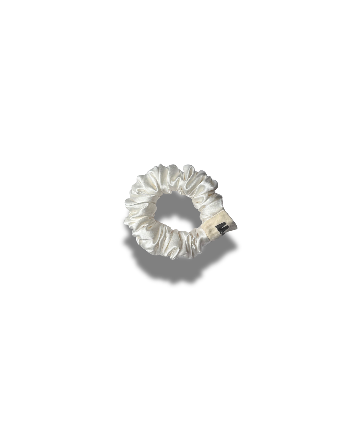 Perla – Scrunchie Super bianco perla in raso di seta