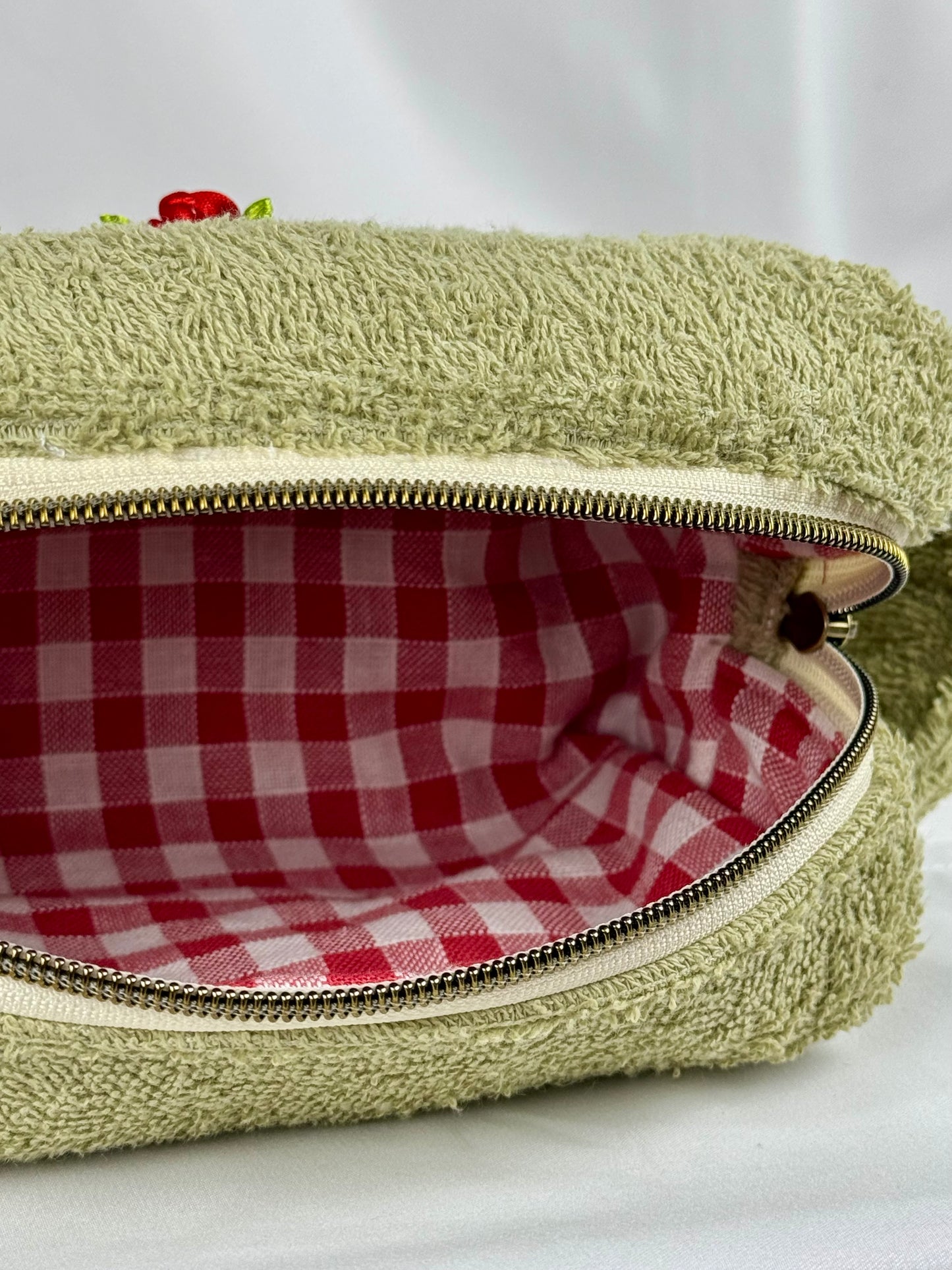 Beauty-case artigianale in spugna e cotone | Collezione Pima