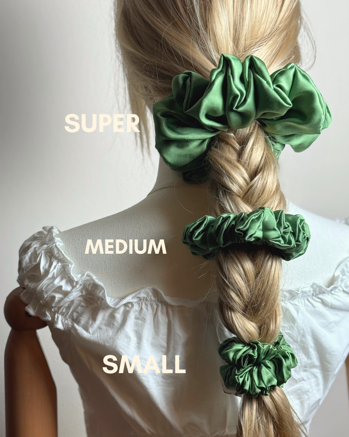 Olivia — Scrunchie verde oliva
