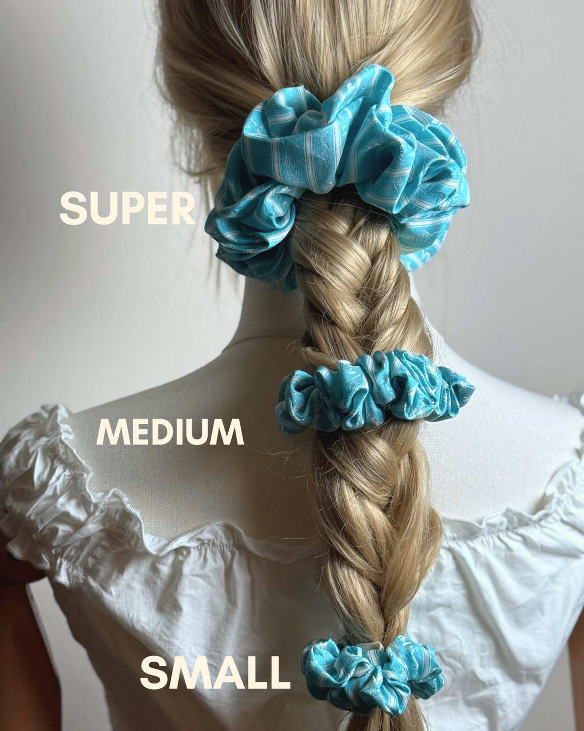 Celeste — Scrunchie turchese fantasia