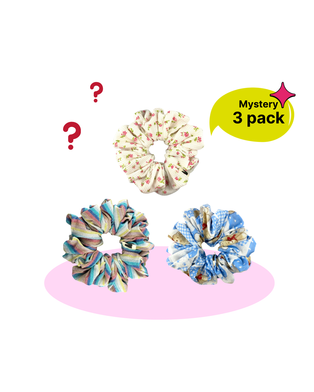 Mystery 3-pack scrunchie taglia Medium