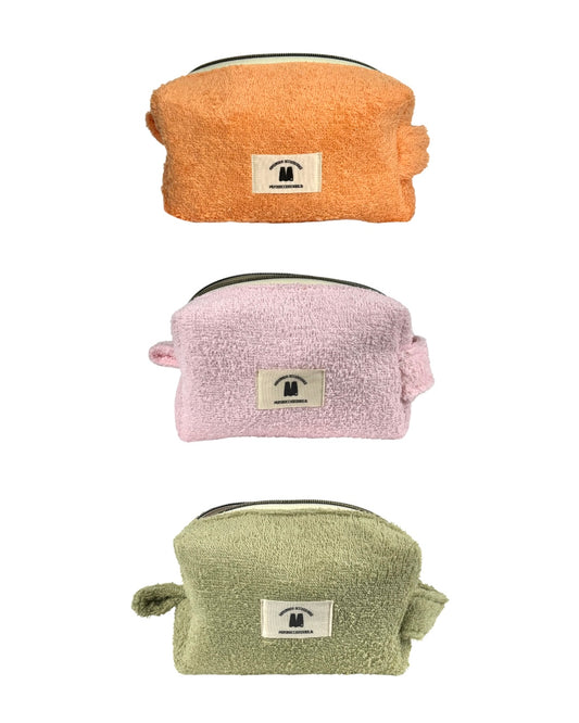 Beauty-case artigianale in spugna e cotone | Collezione Pima