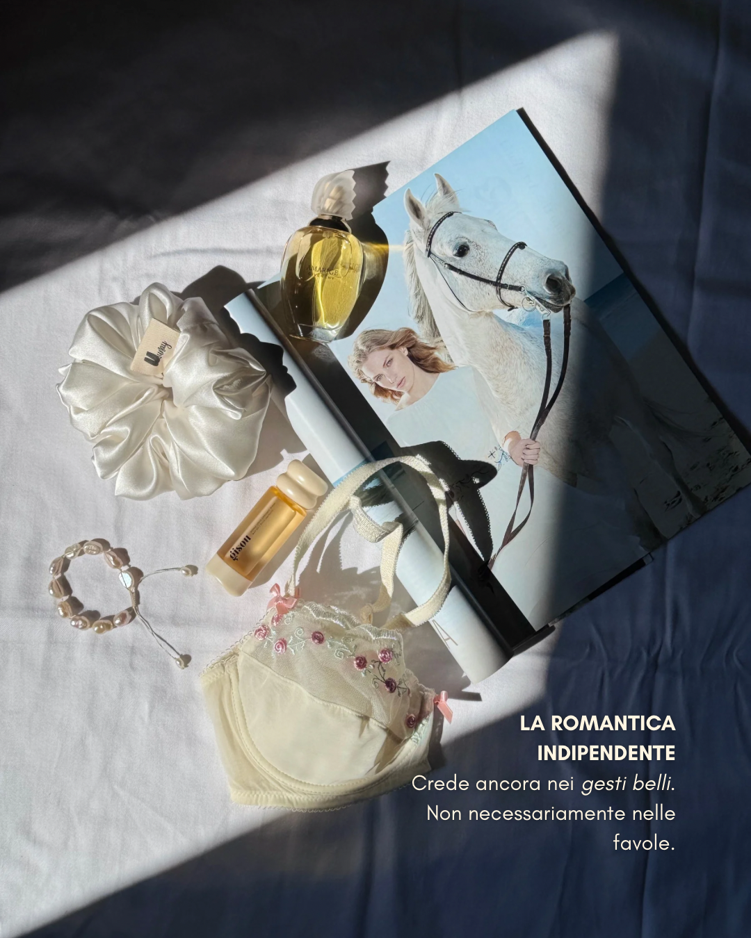 Perla – Scrunchie Super bianco perla in raso di seta