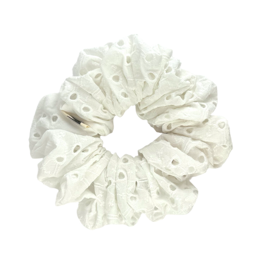Scrunchie Sangallo Bianco Super