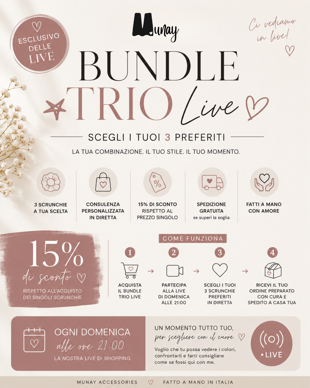 Bundle Trio Live | Scegli i tuoi 3 preferiti
